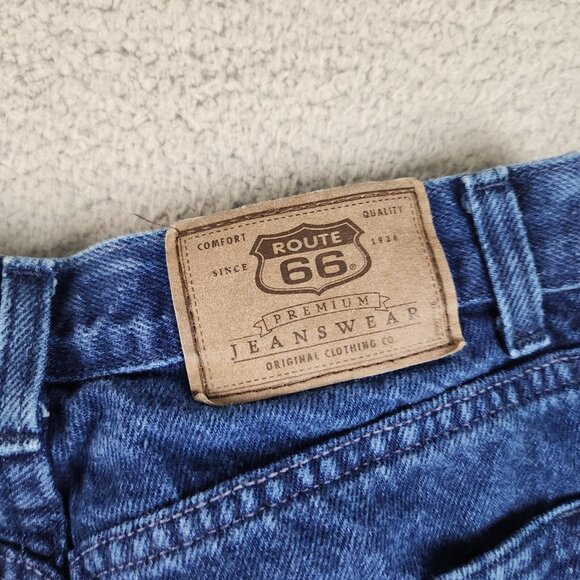 Womens 7/8 Misses Relaxed Fit Jeans Tapered Leg Blue 90's Dark Wash Cotton Denim - Picture 13 of 13